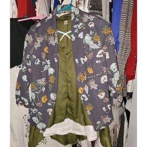Grey floral maurices blazer